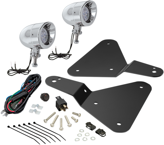 SHOW CHROME Driving Lights - 15-18 Spyder F3 - Chrome 41-301L