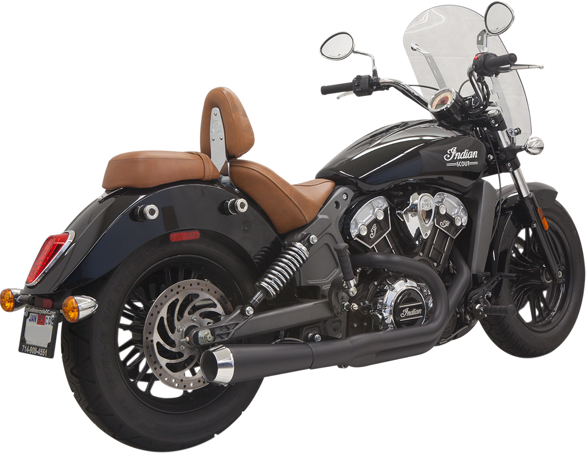 Escape BASSANI XHAUST 2:1 - Negro - Corto -Indian Scout 2015-2021 8S12JB 