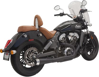 Escape BASSANI XHAUST 2:1 - Negro - Corto -Indian Scout 2015-2021 8S12JB 