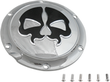 DRAG SPECIALTIES Cubierta Derby con calavera dividida - Cromo 78044