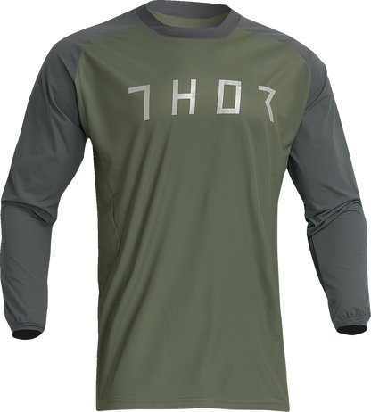 THOR Terrain Jersey - Army/Charcoal - Large 2910-7168