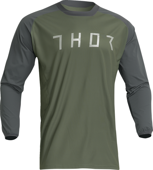 THOR Terrain Jersey - Army/Charcoal - Large 2910-7168