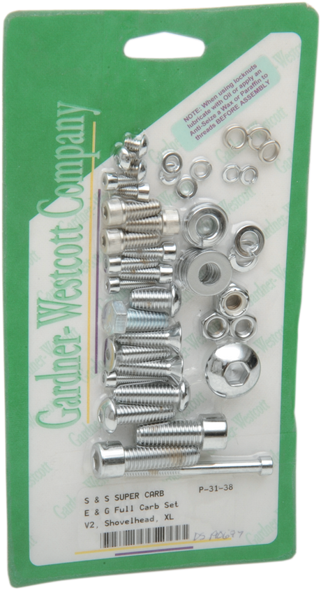 GARDNER-WESTCOTT Bolt Kit - Carburetor Body - Chrome P-31-38