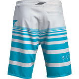 SLIPPERY Glide Board Shorts - Gray/Aqua - US 30 3230-0242