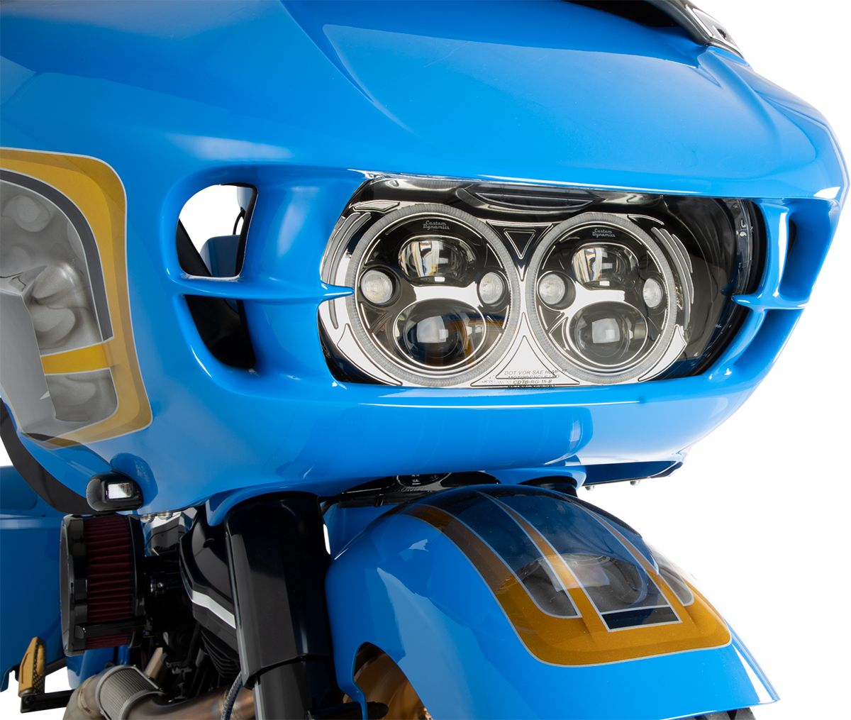 CUSTOM DYNAMICS Headlight - Black - FLTR CDTB-RG-15-B