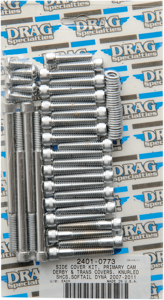 DRAG SPECIALTIES Knurled Transmission Bolt Kit - Softail MK695