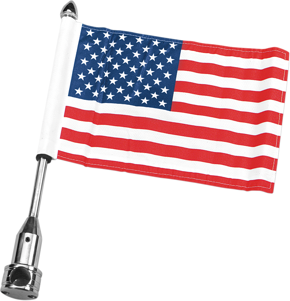 PRO PAD Saddle Bag Flag Mount - 3/4" Bar - With 6" X 9" USA Flag RFM-FXD1