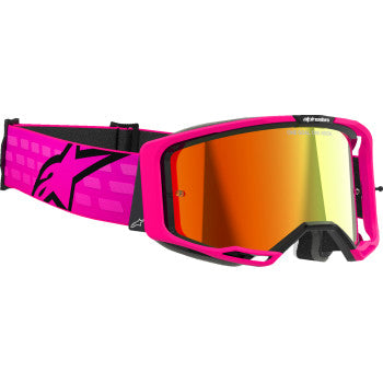 ALPINESTARS GOGGLES Vision 8 Goggle - Corp - Pink - Red Mirror 5101625-3083