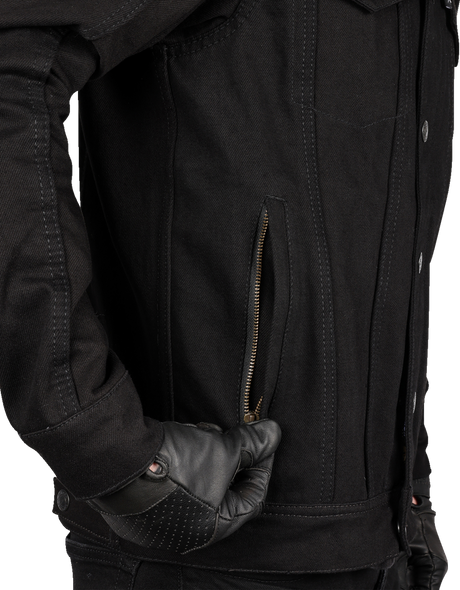 THRASHIN SUPPLY CO. Highway v2 Denim Riding Jacket - Black - 2XL TMJ-10-12