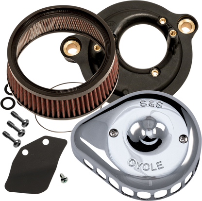 S&S CYCLE Mounted Air Cleaner - Chrome - M8 FIT 17-21 MODELS 170-0435C