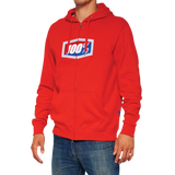 100% Official Fleece Zip-Up Hoodie - Red - XL 20032-00018