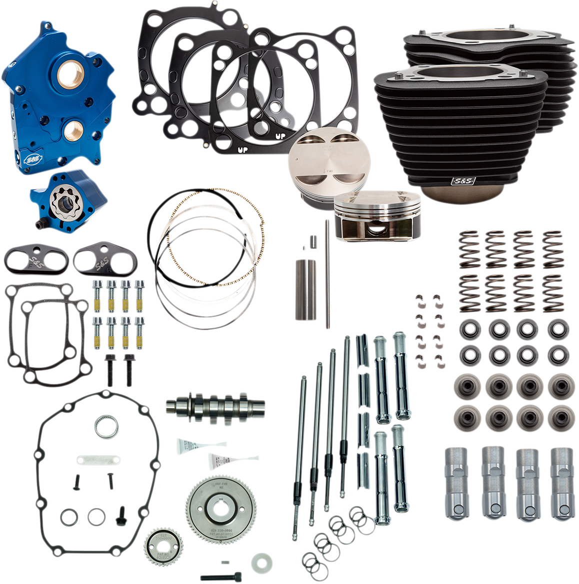 S&S CYCLE Power Pack - Gear Drive with Highlighted Fins - Oil Cooled - M8 NOT RECOMMENDED F/TRIKES 310-1106A