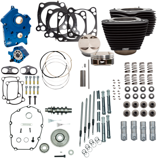 S&S CYCLE Power Pack - Gear Drive with Highlighted Fins - Oil Cooled - M8 NOT RECOMMENDED F/TRIKES 310-1106A