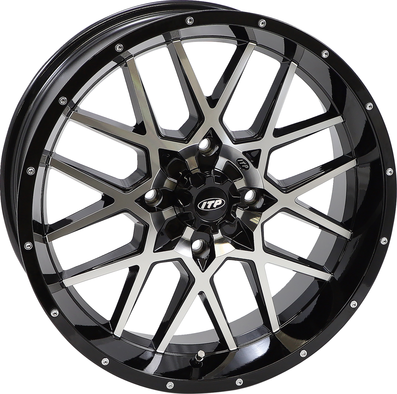 ITP Wheel - Hurricane - Front/Rear - Black Machined - 18x6.5 - 4/156 - 4+2.5 (+10 mm) 1822516546B