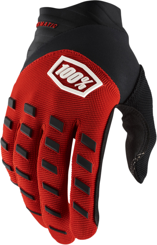 100% Youth Airmatic Gloves - Red/Black - Large 10001-00010