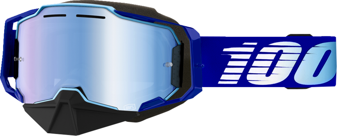 100% Armega Snow Goggles - Royal - Blue Mirror 50008-00004