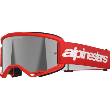 ALPINESTARS GOGGLES Vision 3 Goggle - Wordmark - Red - Silver Mirror 5103325-3094