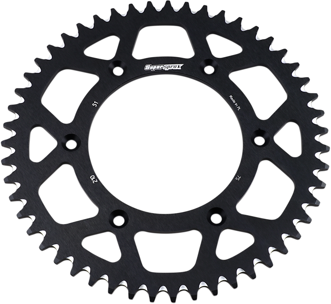 SUPERSPROX Rear Sprocket - Black - Honda - 51 Tooth RAL-210-51-BLK