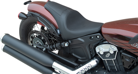 DRAG SPECIALTIES 3/4 Solo Seat - Black - Smooth - '18-'22 Scout Bobber 0810-2254