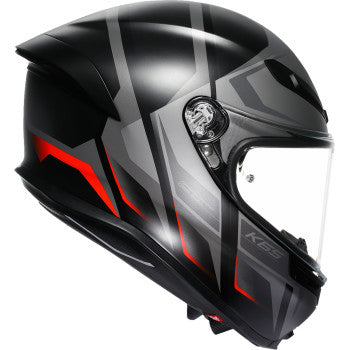 AGV K6 S Helmet - Karve - Matte Black/Gray/Red - Small 2118395002-024-S