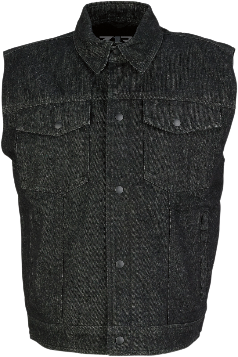 Z1R Denim Vest - Black - 4XL 2820-4490