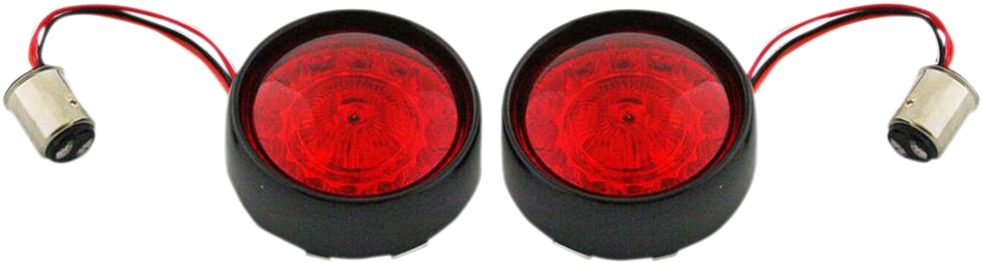 CUSTOM DYNAMICS Bullet Turn Signal - 1157 - Gloss Black - Red Lens PB-BB-RR-1157BR