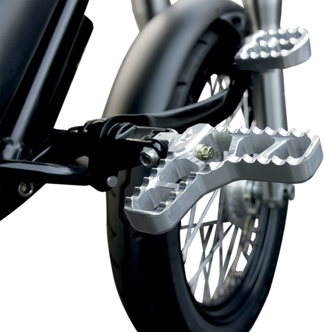 JOKER MACHINE Adjustable Serrated Footpegs - With Heel - Clear 08-62-1