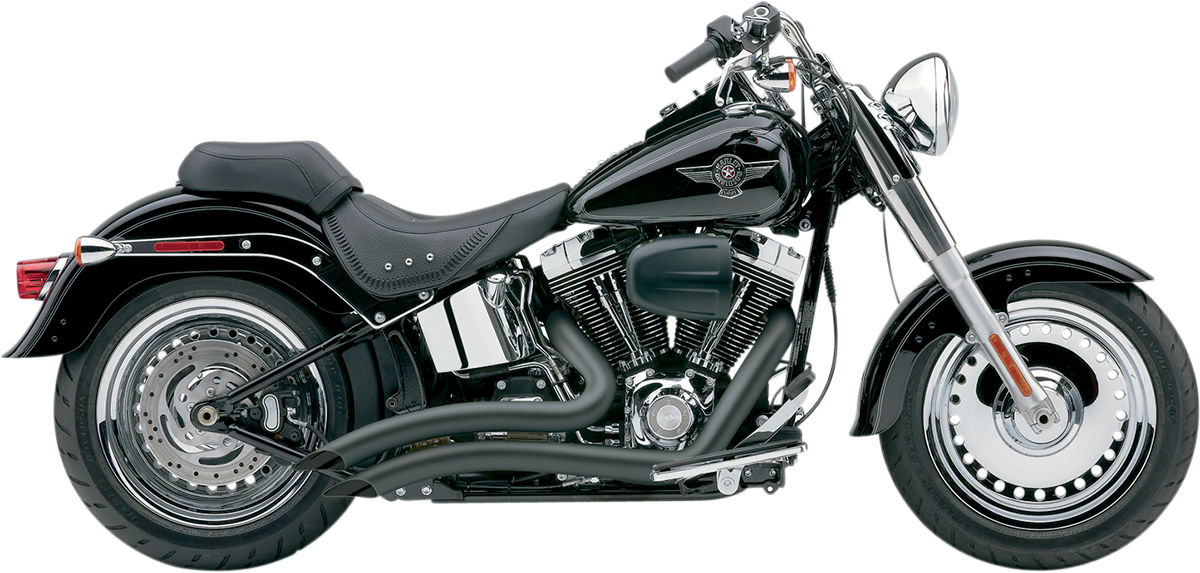 COBRA Speedster Swept Short Exhaust - Black - '07-'11 Softail 6224B