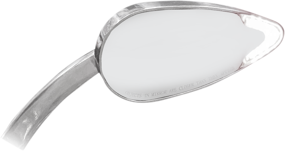 CUSTOM DYNAMICS Mirror - Dynamic - Side View - Oval - Chrome CD-MIRROR-C