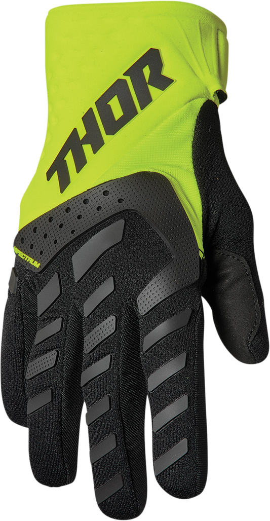 THOR Youth Spectrum Gloves - Black/Fluo Acid - Small 3332-1619