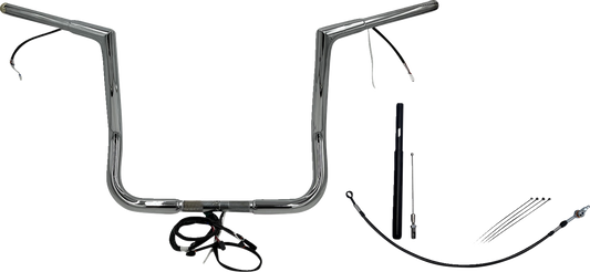 FAT BAGGERS INC. Handlebar Kit - Flat Top - 14" - Chrome 712014