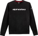 IN STOCK ALPINESTARS Linear Crew Fleece - Black/White - Medium 1212513241020M