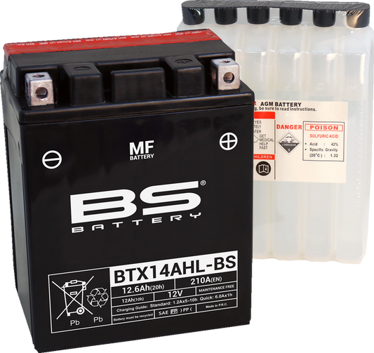 BS BATTERY Battery - BTX14AHL-BS (YTX) 300607