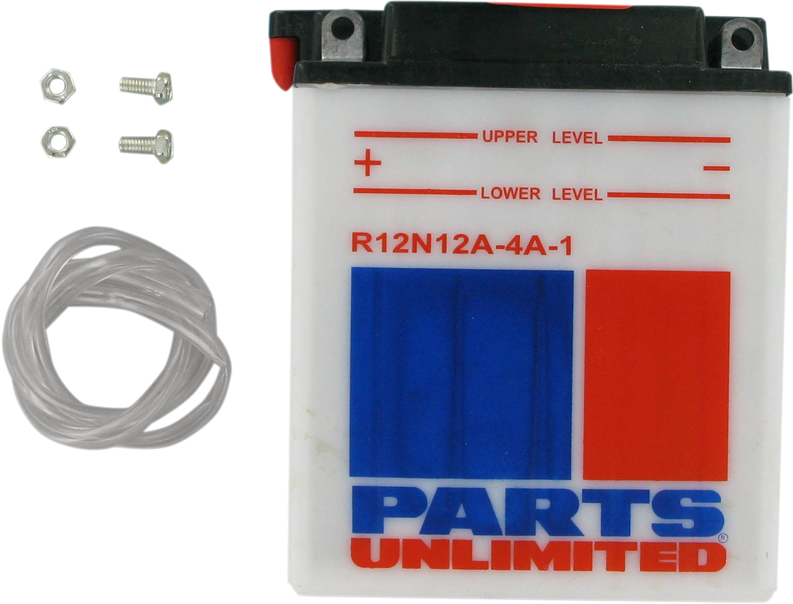 Parts Unlimited Conventional Battery 12n12a-4a-1