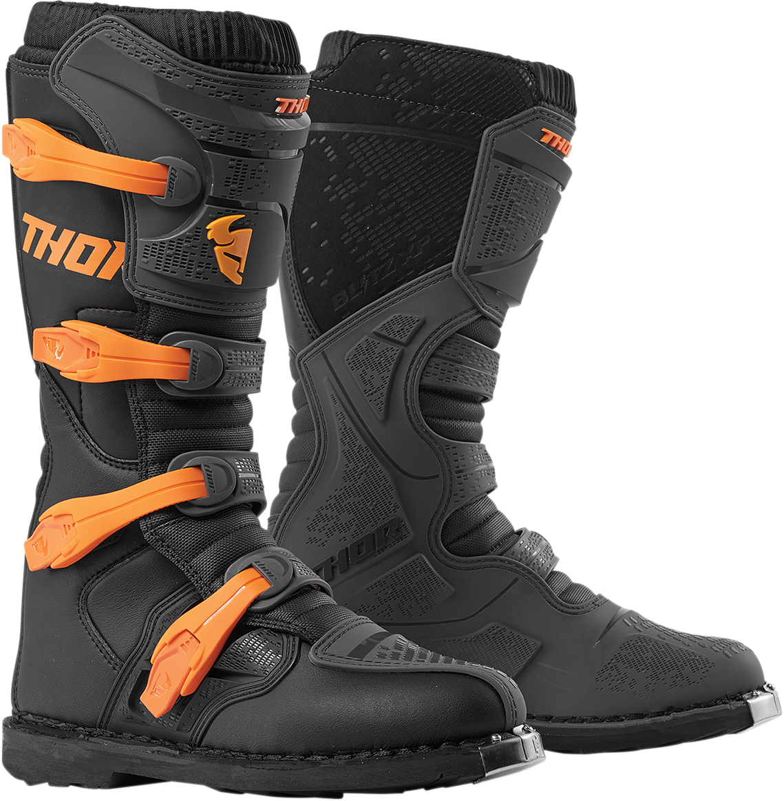 THOR Blitz XP Boots - Charcoal/Orange - Size 9 3410-2202