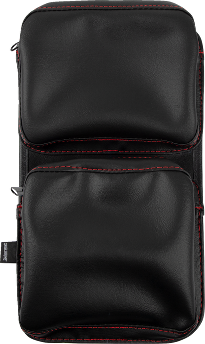 SHOW CHROME Kaliber Dash Pouch - Black with Red Stitching H44-4RED