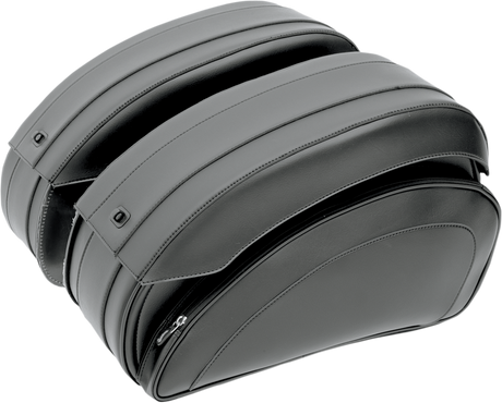 SADDLEMEN Deluxe Throwover Saddlebag - Black EX000522