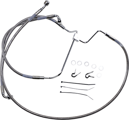 DRAG SPECIALTIES Brake Line - +10" - Stainless Steel 614085-10