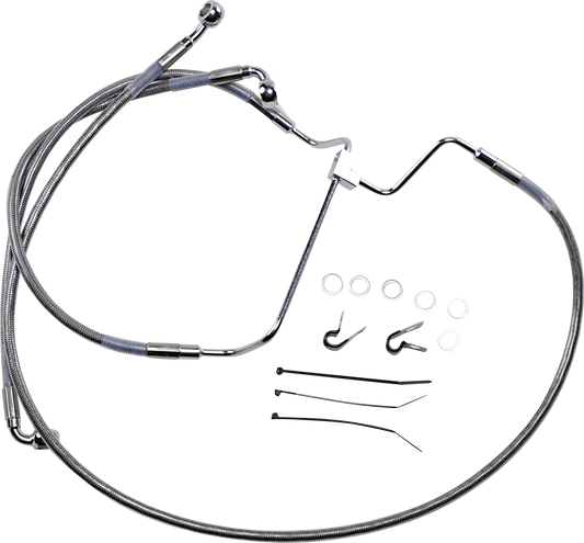 DRAG SPECIALTIES Brake Line - +10" - Stainless Steel 614085-10