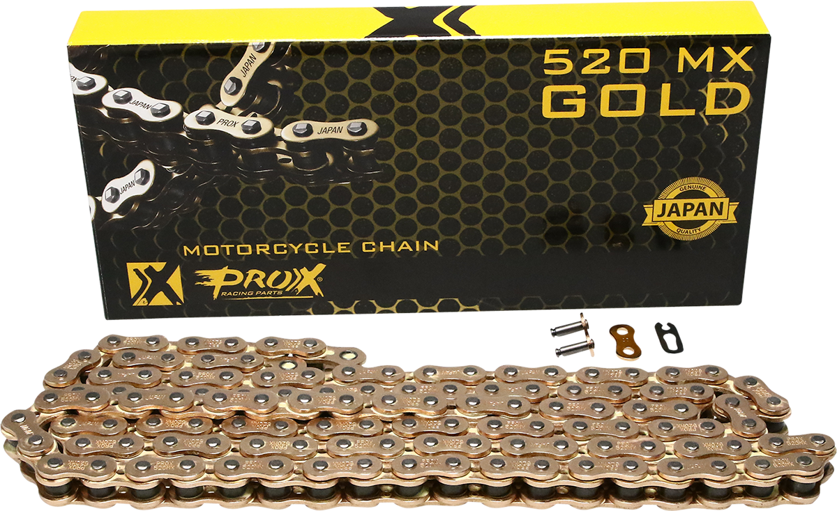 PROX 520 MX Chain - Gold - 120 Link 07.RC520120CG