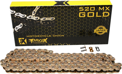 PROX 520 MX Chain - Gold - 120 Link 07.RC520120CG