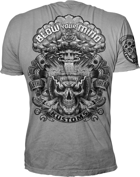 LETHAL THREAT Vintage Velocity Blow Your Mind T-Shirt - Gray - 3XL VV40170XXXL