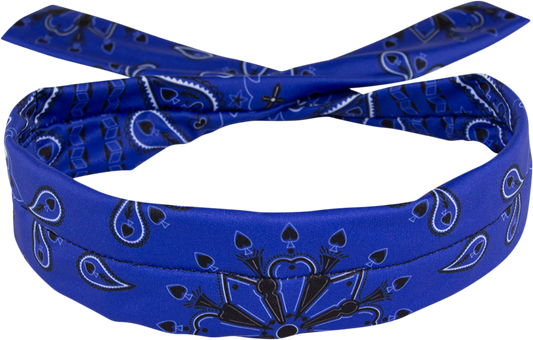 ZAN HEADGEAR Polyester Cooldanna - Blue Paisley DP111