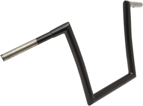 TODD'S CYCLE Handlebar - Strip - Fat Bobber - 1-1/4" - 12" Rise - Black 0601-2726