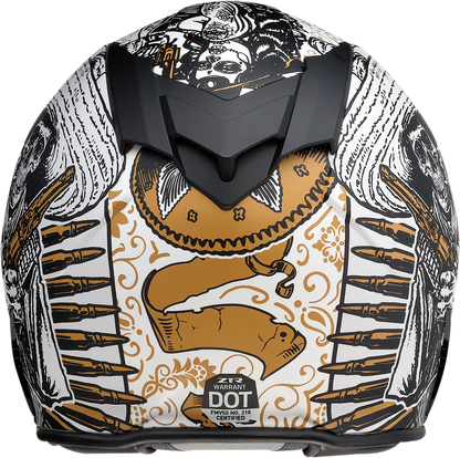 Z1R Warrant Helmet - Sombrero - White/Gold - Small 0101-14165