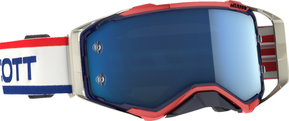 SCOTT Prospect Goggles - Retro White/Blue - Blue Chrome Works 272821-7433349