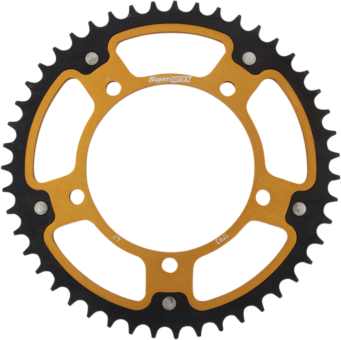 SUPERSPROX Stealth Rear Sprocket - 47 Tooth - Gold - Suzuki/Triumph RST-1793-47-GLD