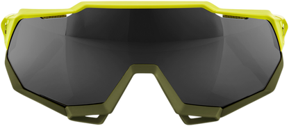 100% Speedtrap Sunglasses - Yellow - Black Mirror Lens 61023-004-61