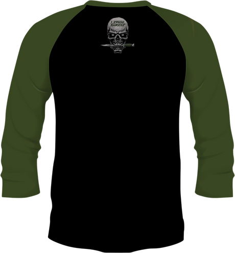 LETHAL THREAT Death or Glory 3/4 Sleeve T-Shirt - Black/Olive - XL LT20900XL