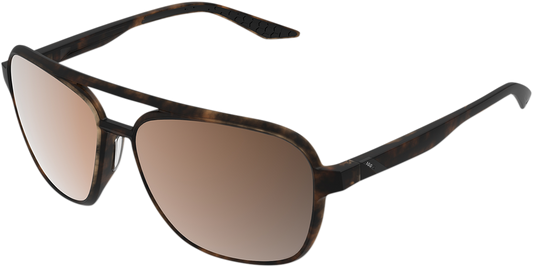 100% Kasia Aviator Sunglasses - Round - Havana - Bronze Polarized 61042-089-49